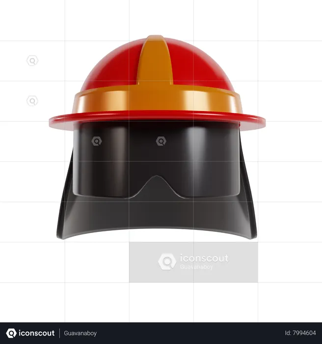 Firefighter Helmet  3D Icon