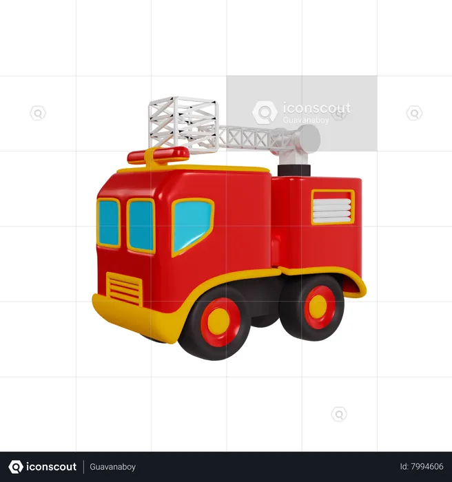 Firefighter Truck  3D Icon