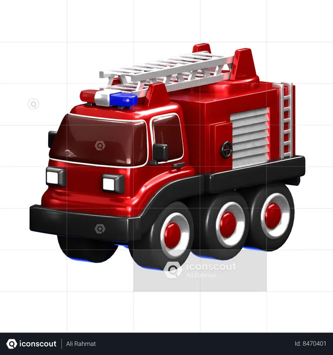 Firefighter Vehicle  3D Icon