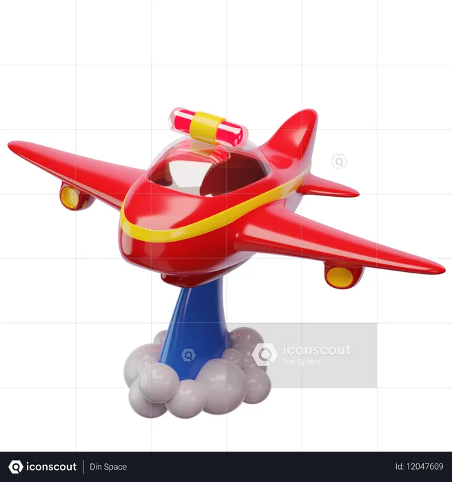 Firefighting Aircraft  3D Icon