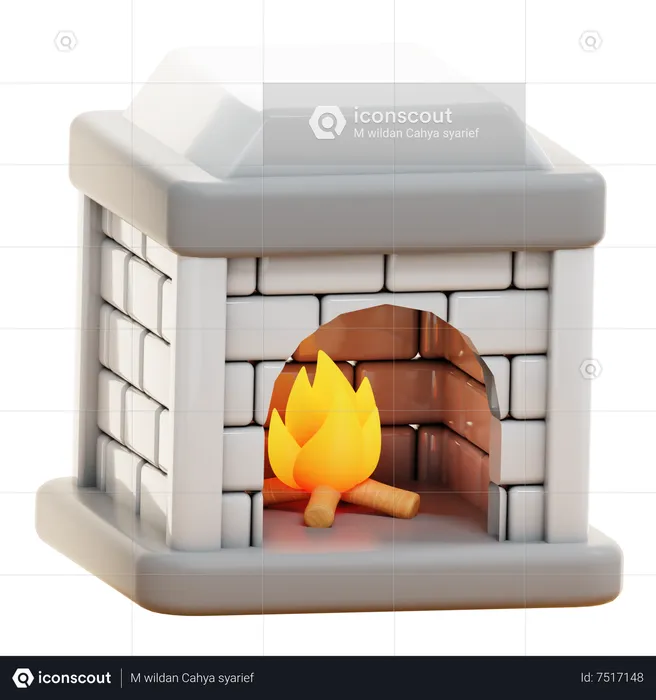 FIREPLACE  3D Icon