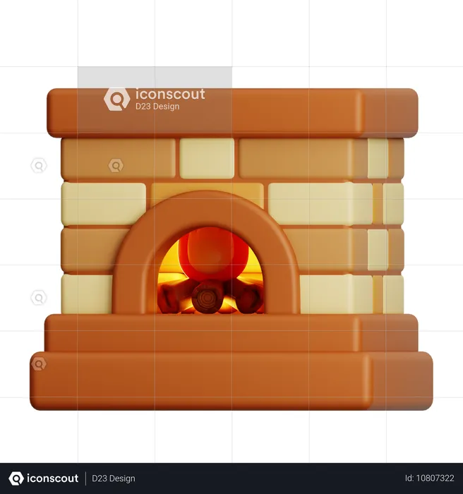 Fireplace  3D Icon