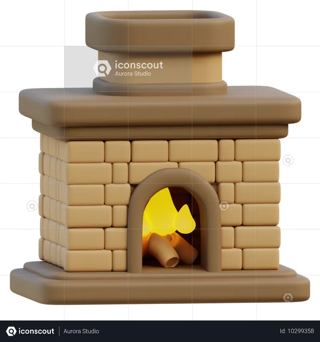 Fireplace  3D Icon