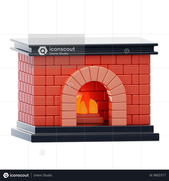 Fireplace  3D Icon