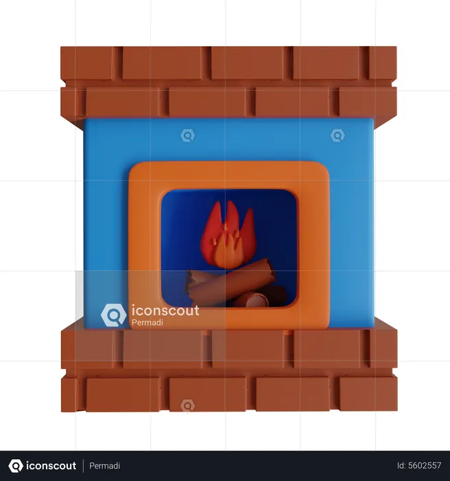 Fireplace  3D Icon