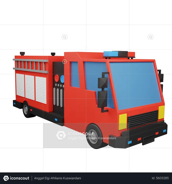 Firetruck  3D Icon