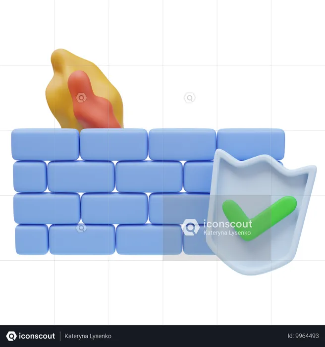 Firewall  3D Icon