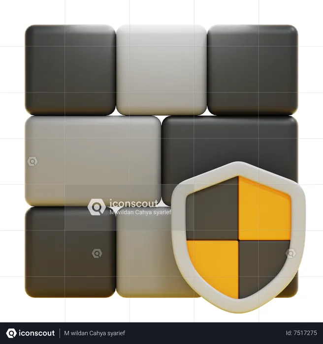 FIREWALL  3D Icon