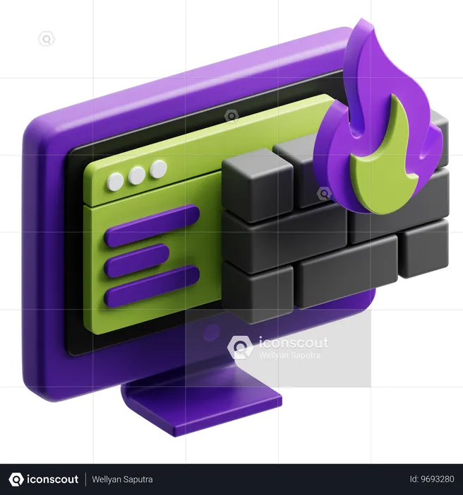 Firewall  3D Icon