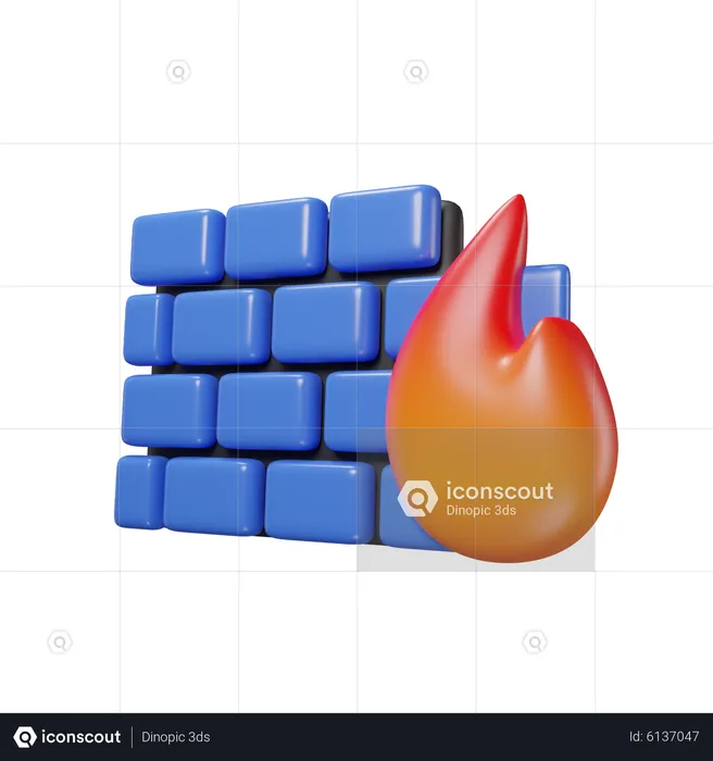 Firewall  3D Icon