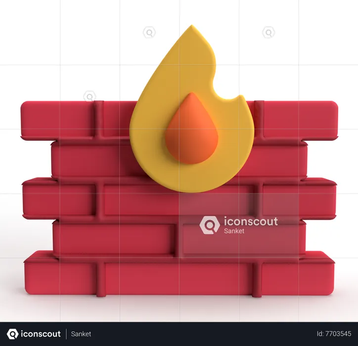 Firewall  3D Icon