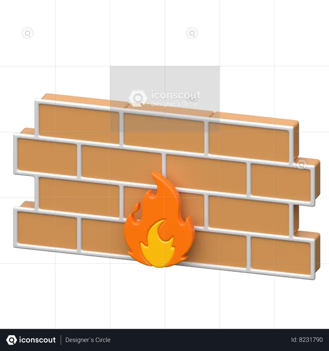 Firewall  3D Icon