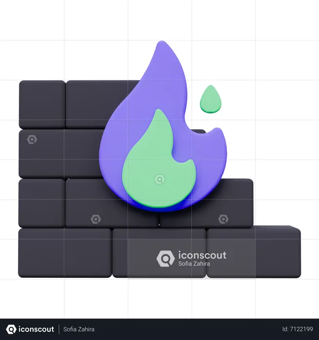 Firewall  3D Icon