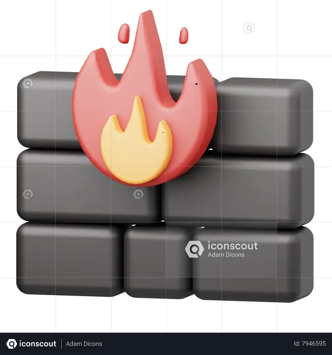 Firewall  3D Icon