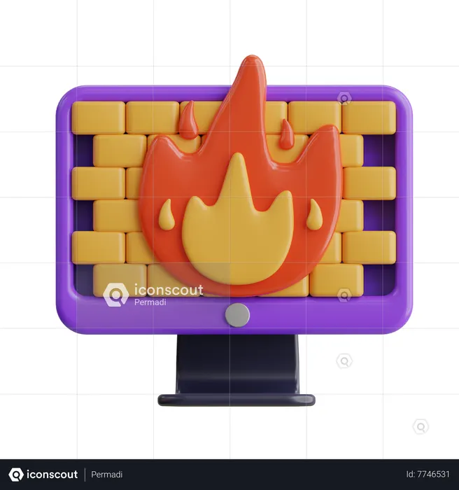 Firewall  3D Icon