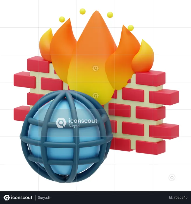 Firewall  3D Icon