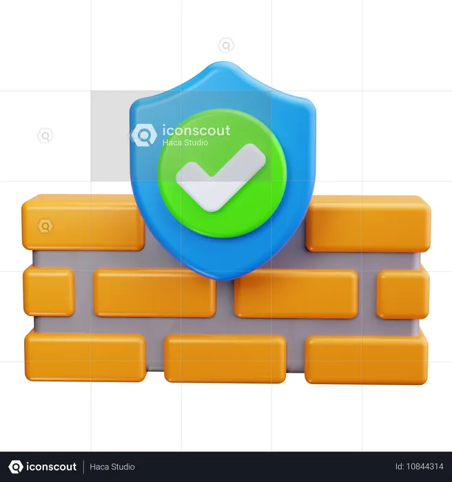 Firewall Protection  3D Icon