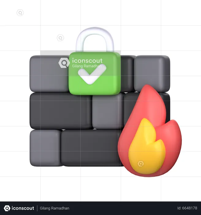 Firewall-Sicherheit  3D Icon