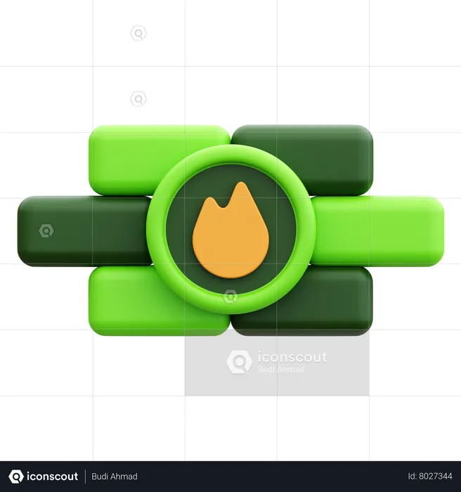 Firewall System  3D Icon