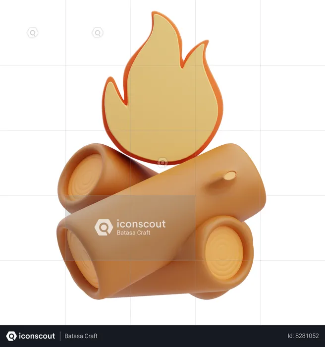 Firewood  3D Icon