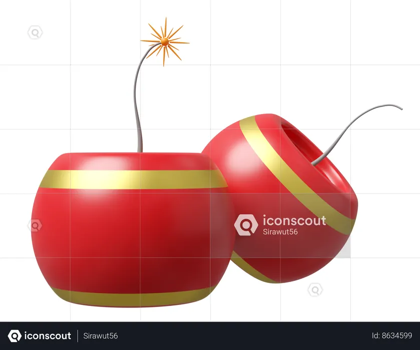 Firework Jar  3D Icon