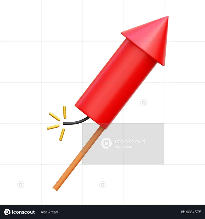 Firework Rocket  3D Icon