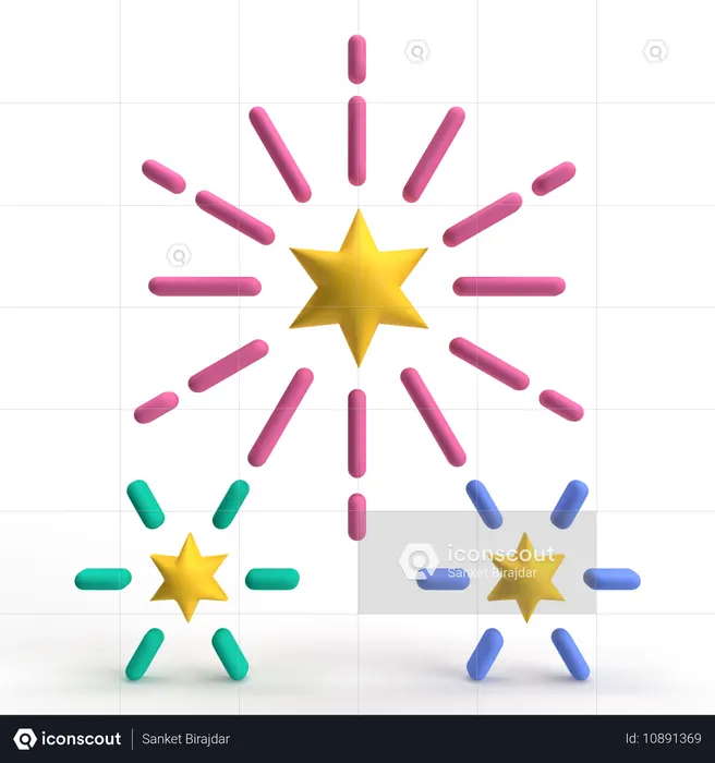 花火  3D Icon