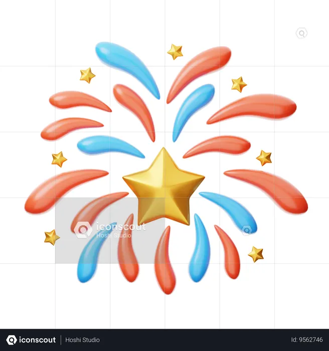 Fireworks  3D Icon