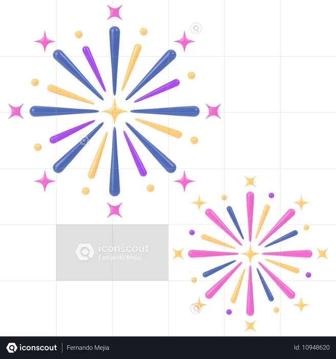 Fireworks  3D Icon