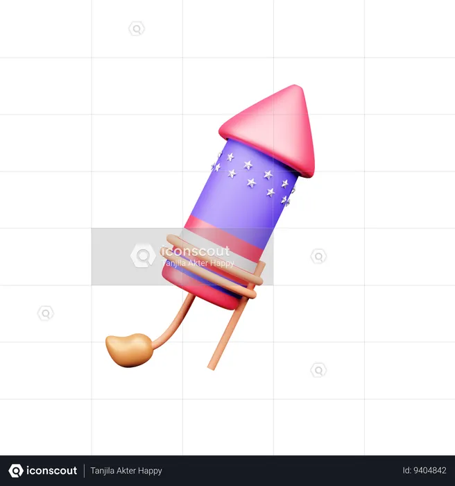 Fireworks rocket  3D Icon