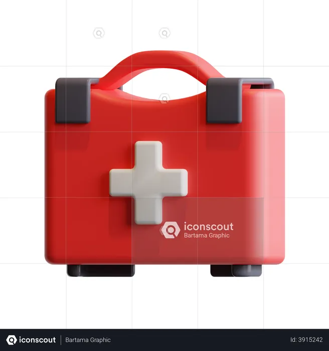 First Aid Bag  3D Illustration