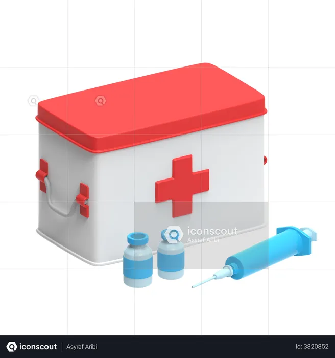 First Aid Kit  3D Illustration