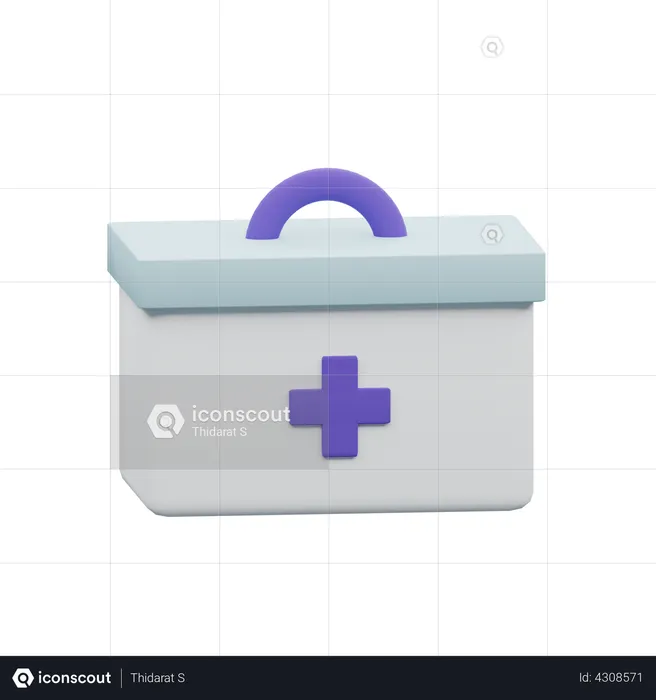 First aid kit  3D Illustration