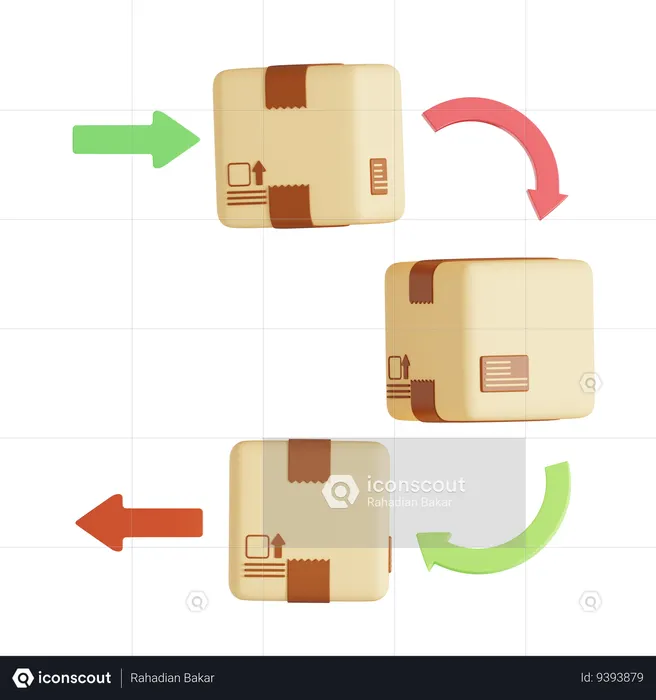 First Inbox And First Outbox 3D Icon - Free Download Vehicle 3D Icons ...