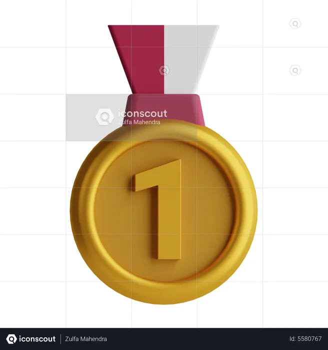 First Medal  3D Icon