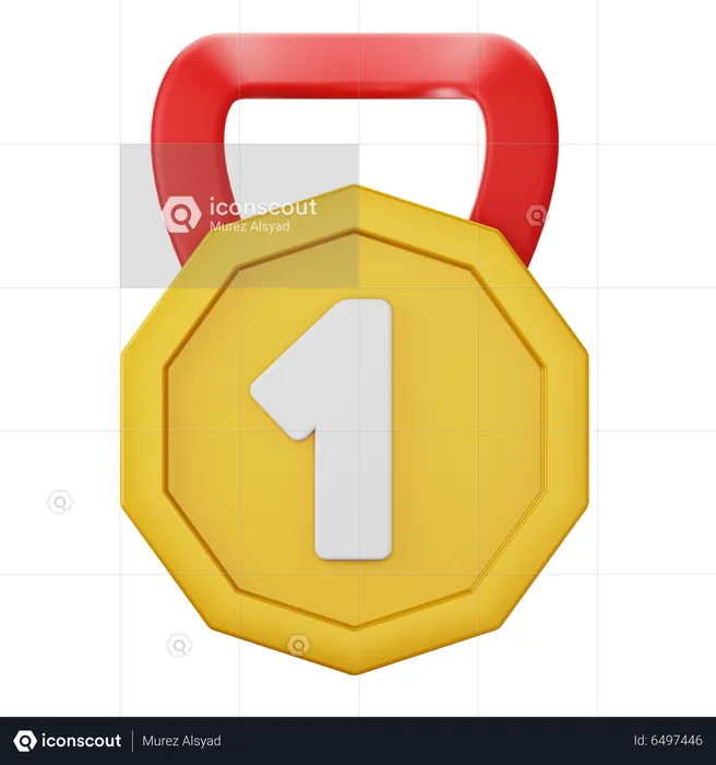 First Medal  3D Icon