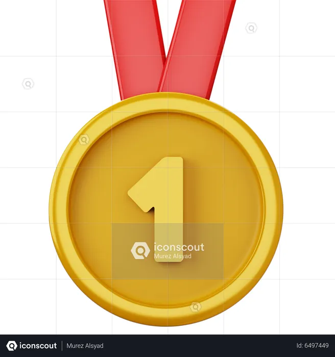 First Medal  3D Icon