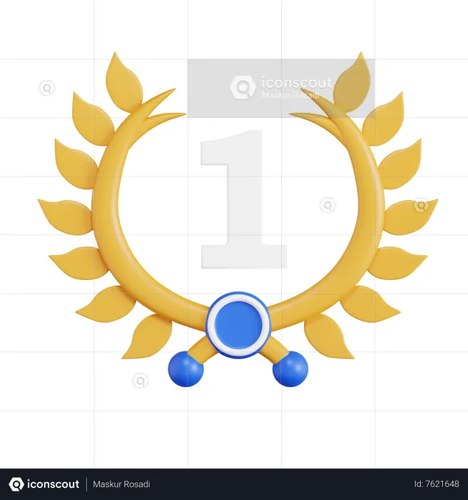 First Place Achievement  3D Icon