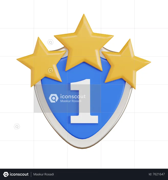First Place Badge  3D Icon