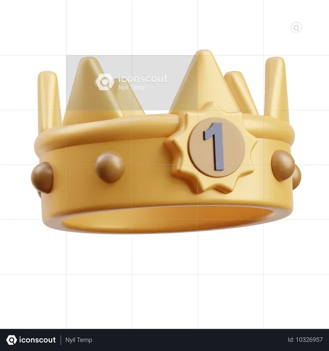 First Place Crown  3D Icon