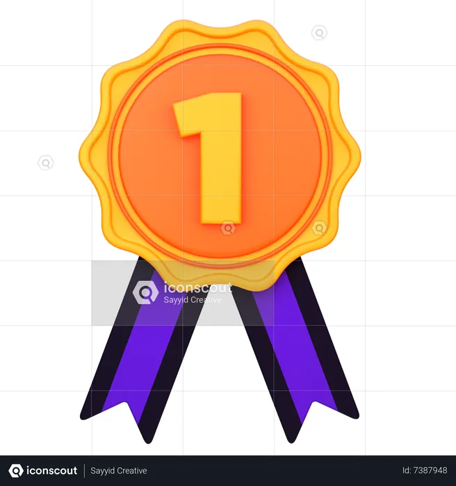 First Position Medal  3D Icon