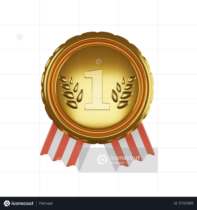 First Rank Badge  3D Icon