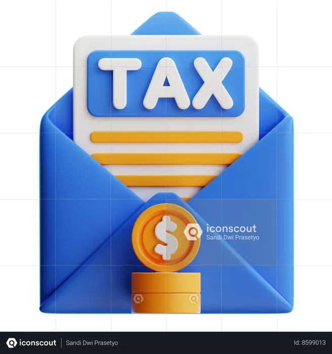 Courrier fiscal  3D Icon