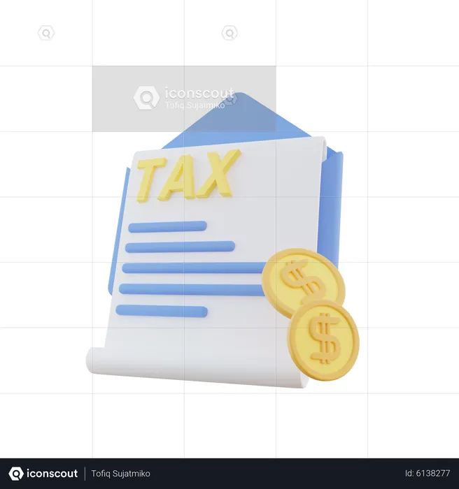 Courrier fiscal  3D Icon