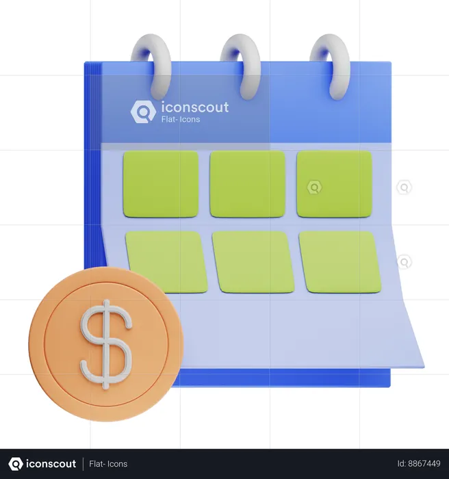 Fiscal Year  3D Icon