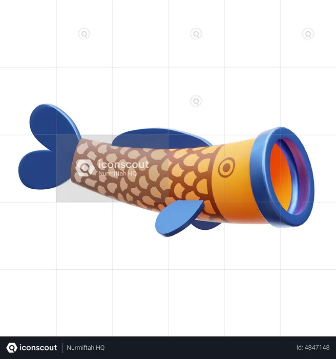Fisch Flagge  3D Icon