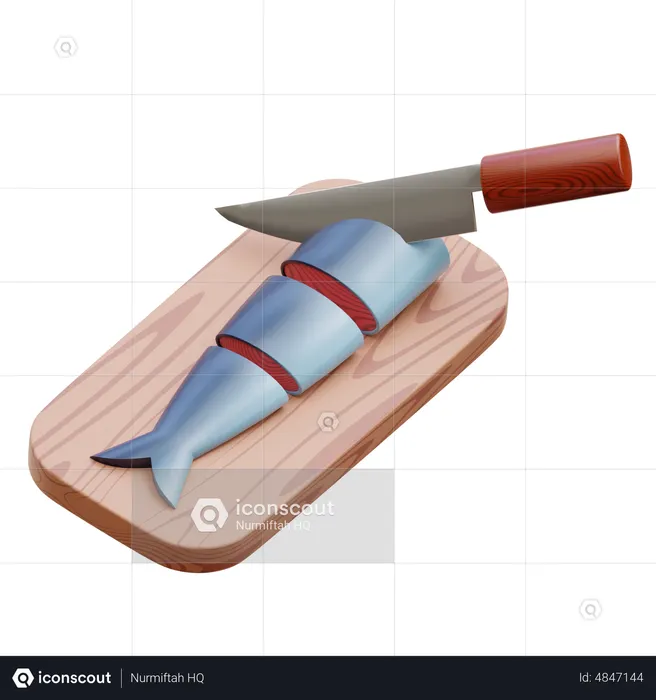 Fisch schneiden  3D Icon