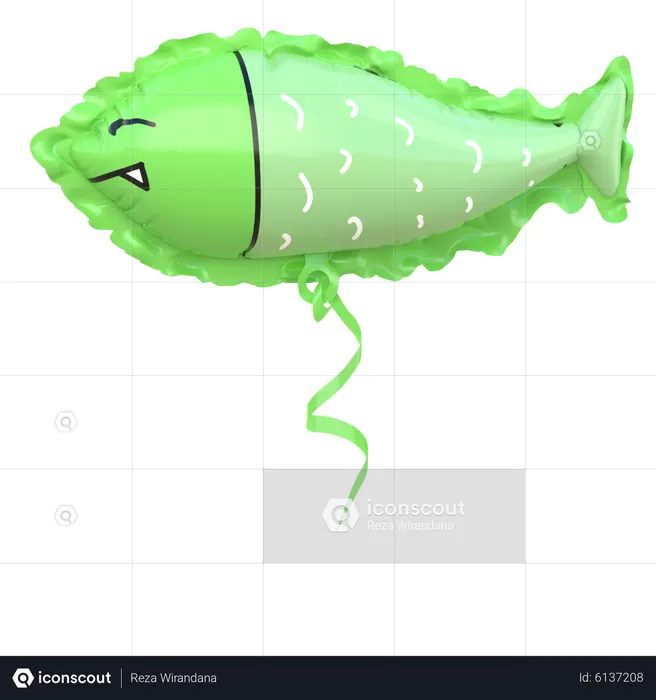 Fish Balloon  3D Icon