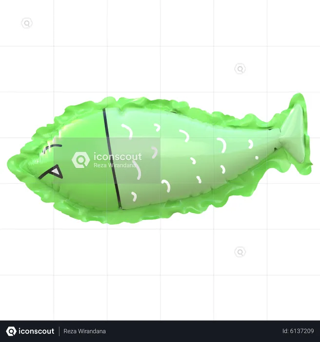 Fish Balloon  3D Icon