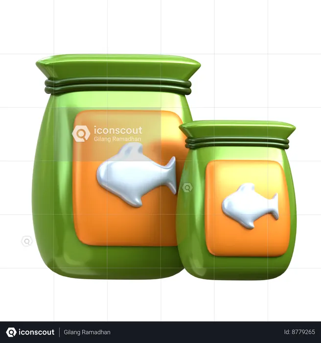 Fish Food  3D Icon
